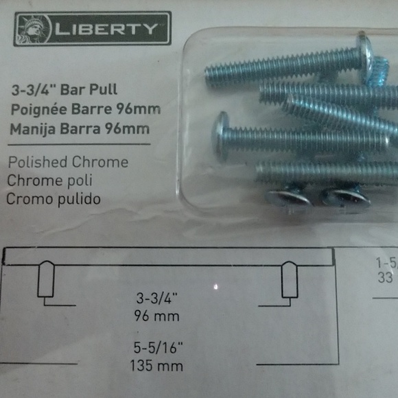 #4 HH New Drawer Pull Minimalist Chrome Cabinet, Drawer, or Door Hardware - Picture 3 of 4